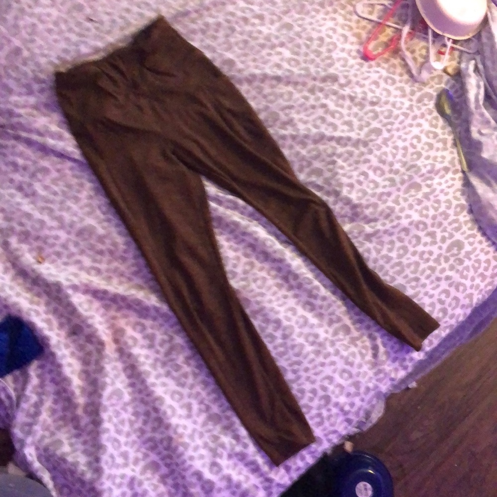 Brown leggings with pockets